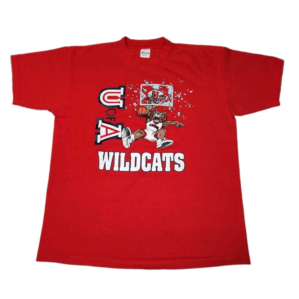 Vintage 90s Arizona Wildcats Basketball T Shirt XL Single Stitch Made USA U of A